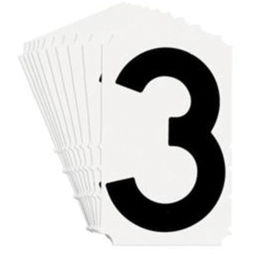 Quick-Align&reg; Individual Gothic Number and Letter Labels, 3, 4" H, Black Pronet Distribution