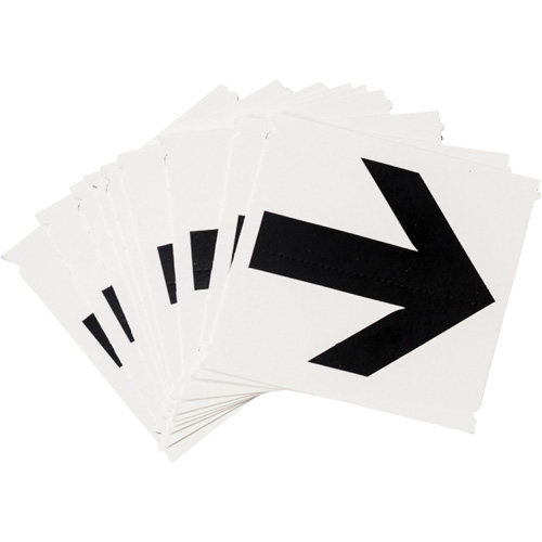 Quick-Align&reg; Individual Gothic Number and Letter Labels, Arrow Symbol, 4" H, Black Pronet Distribution