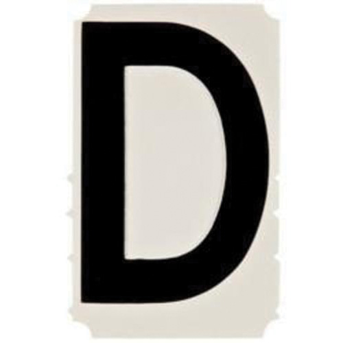 &eacute;tiquettes de lettres et chiffres gothiques individuels Quick-Align, D, 4" h, Noir Pronet Distribution