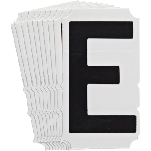 &eacute;tiquettes de lettres et chiffres gothiques individuels Quick-Align, E, 4" h, Noir Pronet Distribution