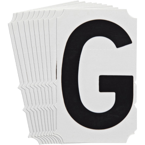&eacute;tiquettes de lettres et chiffres gothiques individuels Quick-Align, G, 4" h, Noir Pronet Distribution