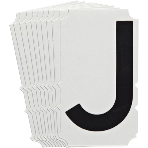 &eacute;tiquettes de lettres et chiffres gothiques individuels Quick-Align, J, 4" h, Noir Pronet Distribution