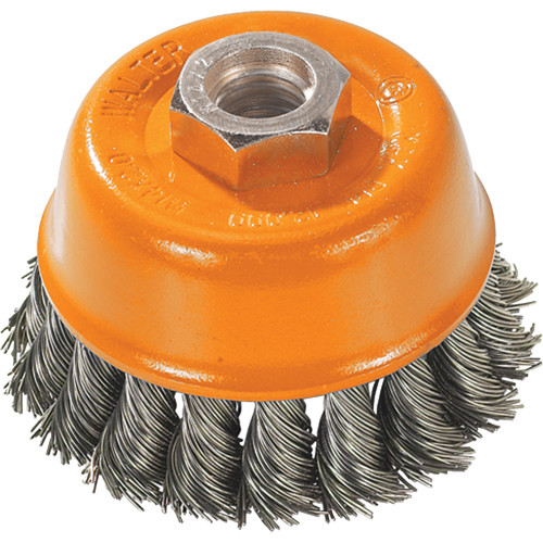 Brosse &agrave; fils nou&eacute;s torsad&eacute;s, 3" dia. x 5/8"-11 arbre Pronet Distribution
