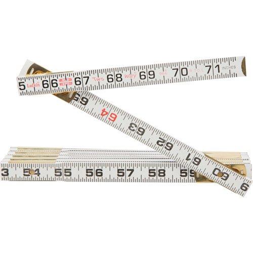 R&egrave;gle Red End Two Way, 6' lo, Bois, Graduations de 1/16" Pronet Distribution