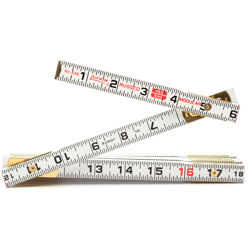 R&egrave;gle de maçon Red End, 6' lo, Bois, Graduations de 1/16" Pronet Distribution