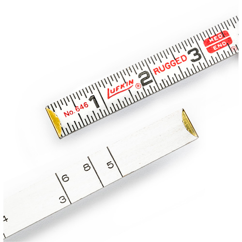 R&egrave;gle de maçon Red End, 6' lo, Bois, Graduations de 1/16" Pronet Distribution