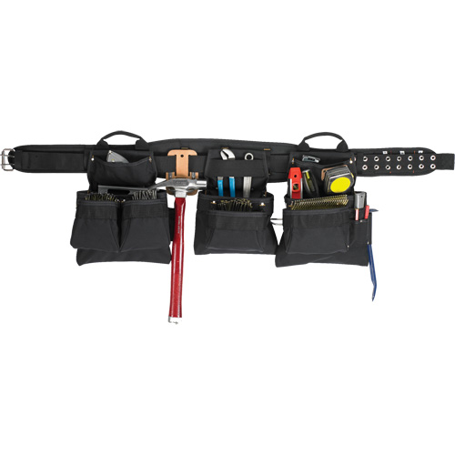 Ceinture &agrave; outils professionnelle pour menuisier, Polyester, Noir Pronet Distribution