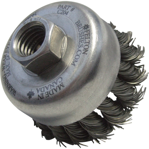 Knotted Wire Wheel Cup Brushes, 2-3/4" Dia. x 5/8"-11 Arbor Pronet Distribution