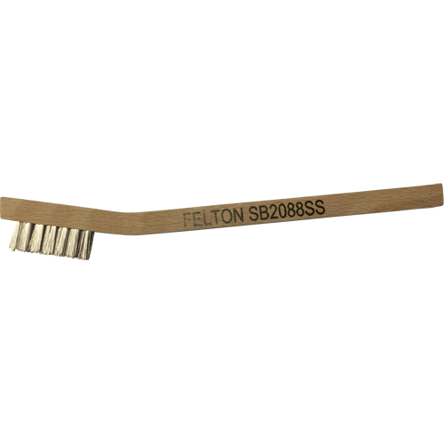 Petites brosses de nettoyage, Acier inoxydable, 3 x 7 rangs de fils, Longueur 7-3/4" Pronet Distribution