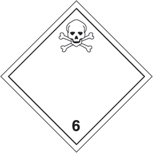 TDG Shipping Labels, Class 6.1, Toxic Substances, Vinyl Pronet Distribution