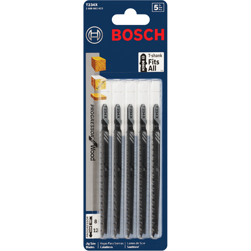 Jigsaw Blade, High-Carbon Steel, T-Shank, 4-5/8" L, 8-12 TPI Pronet Distribution