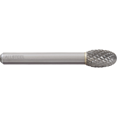 Fraise au carbure ovoide AllSteel, SE-3, 3/8" dia., 1/4" Tige, 5/8" Prof. de la coupe Pronet Distribution