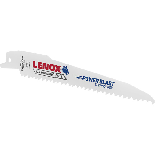 Reciprocating Wood Saw Blade, Bi-Metal, 6 TPI, 6" L x 3/4" W Pronet Distribution