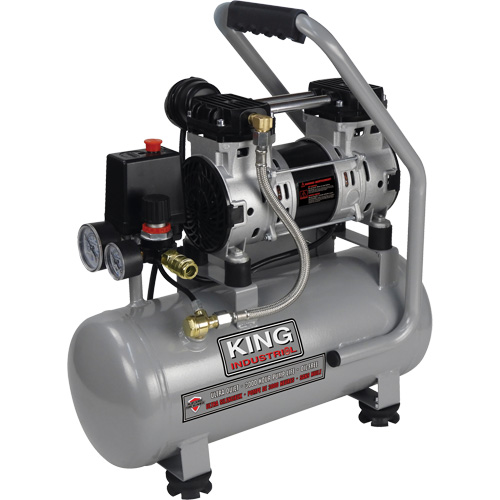 Ultra-Quiet Oil-Free Air Compressor, Gas, 3 gal., 135 PSI Pronet Distribution