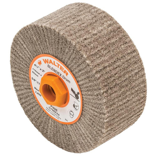 Blendex Surface Conditioning Drum, 4-1/2" Dia. x 2" W, 5/8"-11 Arbor, Fine Grit Pronet Distribution