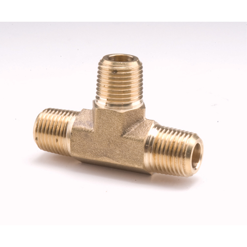 Male Pipe Tees, Brass, 1/8" Pronet Distribution
