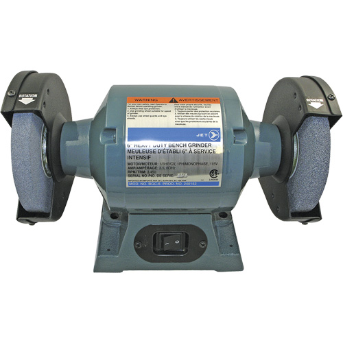 Meuleuse d'&eacute;tabli robuste BGC-6, Dia de roue 6", 1/3 CV Pronet Distribution