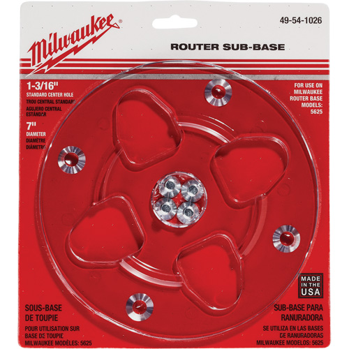 Clear 7" Diameter 1-3/16" Center Hole Sub-Base Pronet Distribution