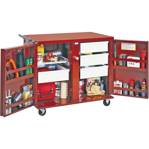 Rolling Work Bench, 43-7/8" W x 40-1/2" H x 26-7/8" D, 21.7 Cubic Feet Capacity Pronet Distribution