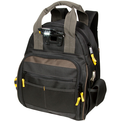 Sacs &agrave; dos pour outils Techgear &agrave; 53 pochettes, 16" lo x 13-1/4" la, Noir, Polyester Pronet Distribution