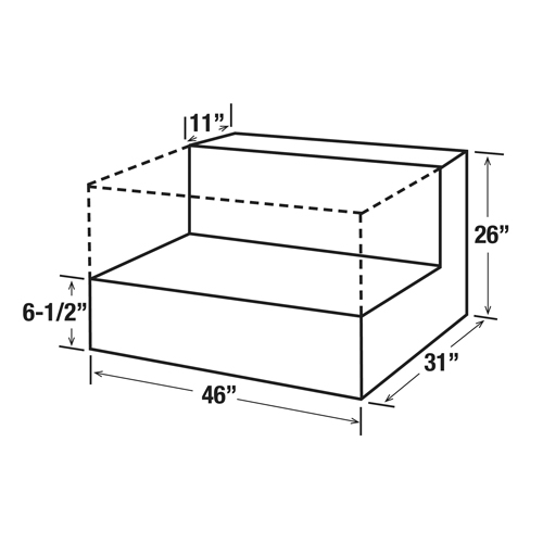 Steel Fuel Transfer Tank, Steel, 85 gal. Capacity, White Pronet Distribution