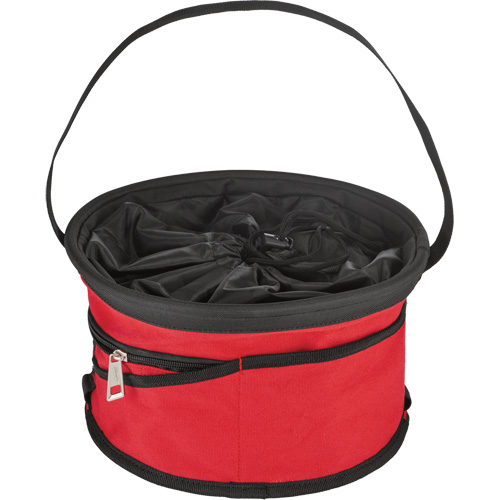 Parachute Organizer Bag, 11-4/5" L x 11-4/5" W x 11" H, Nylon, Black/Red Pronet Distribution