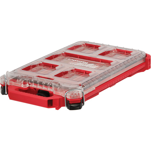Packout Compact Low-Profile Organizer, 16-2/5" x 9-3/4" x 2-1/2", Black/Red Pronet Distribution