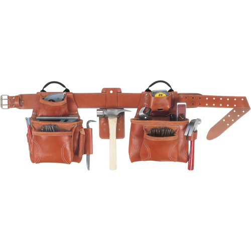 Ceinture &agrave; outils combin&eacute;e de luxe, Cuir, Havane Pronet Distribution