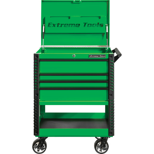 Chariot &agrave; outil s&eacute;rie EX de luxe, 4 tiroirs, 22-7/8" lo x 33" la x 44-1/4" h, Vert Pronet Distribution
