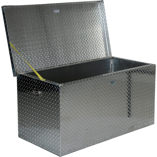 Boîte &agrave; outils portative en t&ocirc;le larm&eacute;e d'aluminium, 25-1/16" P x 49-1/4" la x 24" h, Argent Pronet Distribution