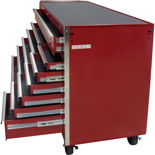 Industrial Tool Cart, 12 Drawers, 56" W x 24-1/2" D x 38-1/8" H, Red Pronet Distribution