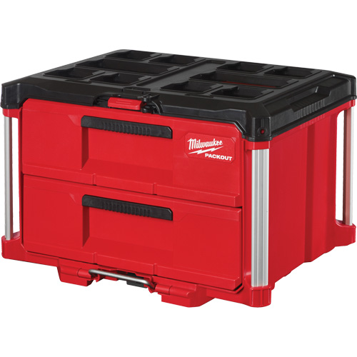 Boîte &agrave; outils avec 2 tiroirs Packout, 16-1/3" x 14-1/3" x 22-1/5", Rouge Pronet Distribution
