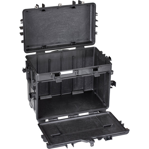 Coffre &agrave; outils militaire mobile avec tiroirs, 22-4/5" la x 15" p x 18" h, Noir Pronet Distribution