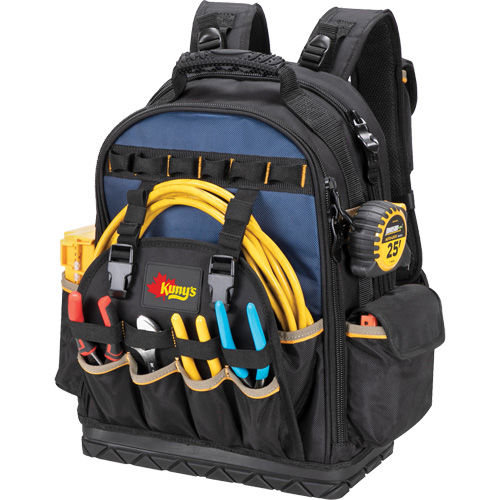 Sac &agrave; dos &agrave; outils &agrave; base moul&eacute;e, 18" lo x 13" la, Noir/Bleu, Balistique/Polyester Pronet Distribution