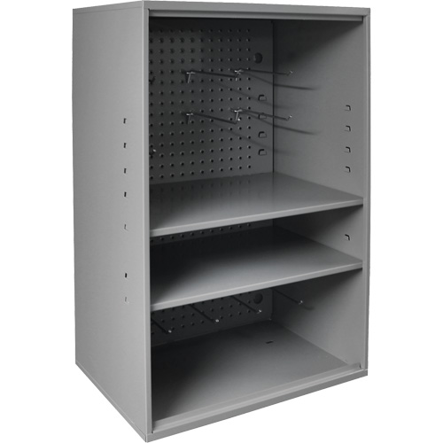 Armoire d'entreposage de produits abrasifs avec panneau perfor&eacute;, Acier, 19-7/8" x 14-1/4" x 32-3/4", Gris Pronet Distribution