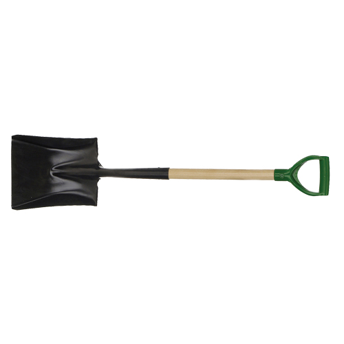Pelle carr&eacute;e, Bois, Lame Acier durci, Manche en Prise en D, Longueur 29" Pronet Distribution
