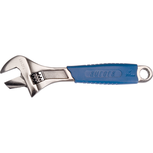 Adjustable Wrench, 8" L, 1-1/4" Max Width, Black Pronet Distribution