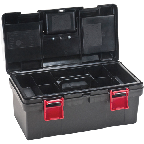 Coffres &agrave; outils en plastique, 17-1/2" la x 9-1/2" p x 8" h, Noir Pronet Distribution
