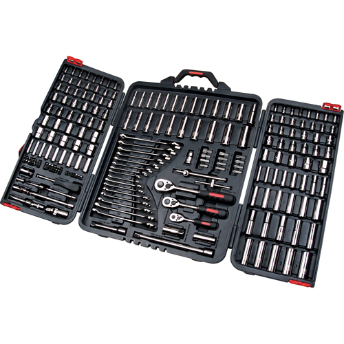 1/4", 3/8" & 1/2" Drive SAE/Metric Socket & Wrench Set, 210 Pcs, Deep Pronet Distribution