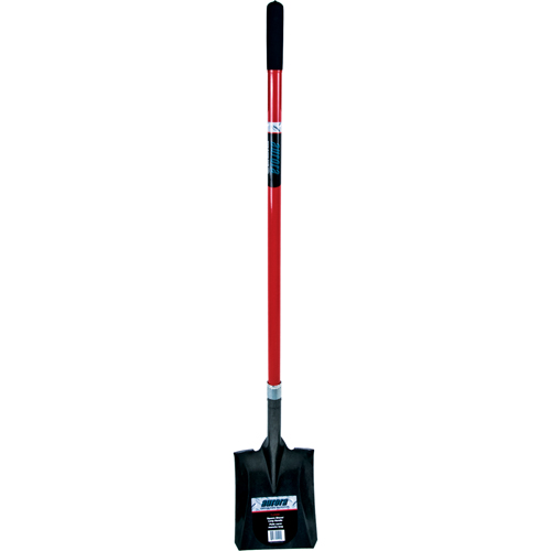 Heavy-Duty Square Shovel, Fibreglass, Carbon Steel Blade, Straight Handle, 47-1/2" Long Pronet Distribution