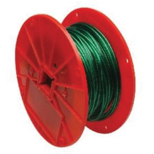 Wire Cable, 250' (76.2 m) x 1/16", 28 lbs. (0.014 tons), Vinyl Coated Pronet Distribution