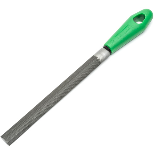 Double Cut File with Green Handle, Half Round, 8", Bastard Pronet Distribution