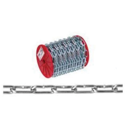 Straight Link Coil Chain, Low Carbon Steel, #4 x 100' (30.4 m) L, 205 lbs. (0.1025 tons) Load Capacity Pronet Distribution