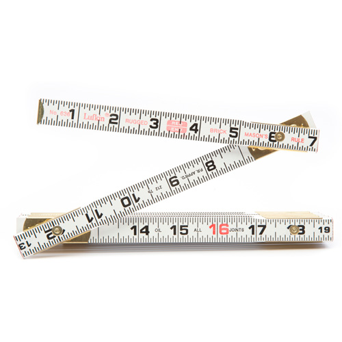 R&egrave;gle de maçon Red End, 6' lo, Bois, Graduations de 1/16" Pronet Distribution
