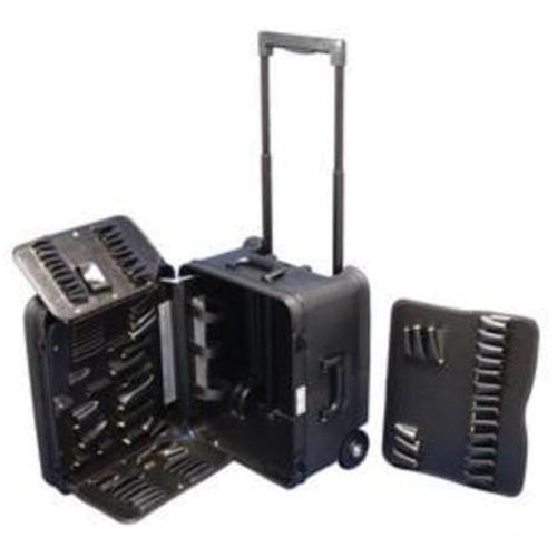 Trousse d'outils de service mobile sur 2 roues, 16-3/4" la x 13-1/2" p x 20" h, Noir Pronet Distribution