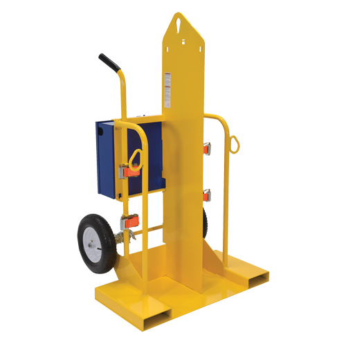 Chariot pour chalumeau et bouteille de soudage, Roues Pneumatique, Base de 24" la x 19-1/2" lo, 500 lb Pronet Distribution