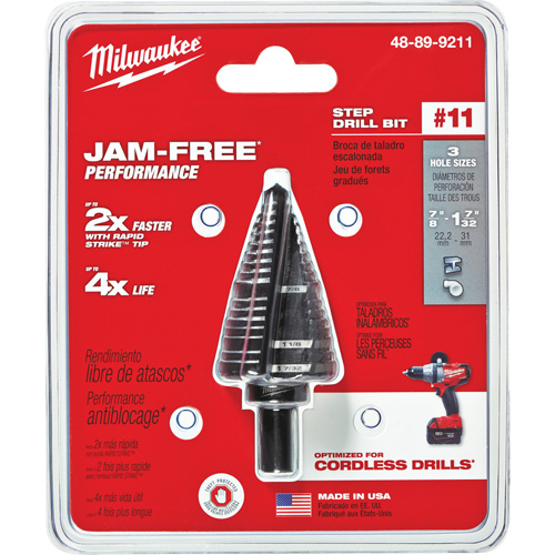 Foret &eacute;tag&eacute; no 11, 7/8" - 1-7/32", Acier rapide Pronet Distribution