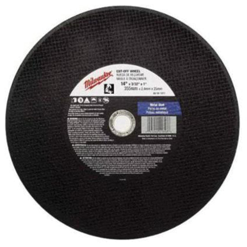High Speed Cut-Off Wheel, 12" x 1/8", 1" Arbor, Type 1, Aluminum Oxide, 4365 RPM Pronet Distribution