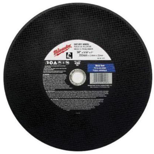 General Purpose Cut-Off Wheels, 14" x 3/32", 1" Arbor, Type 1, Aluminum Oxide, 4365 RPM Pronet Distribution