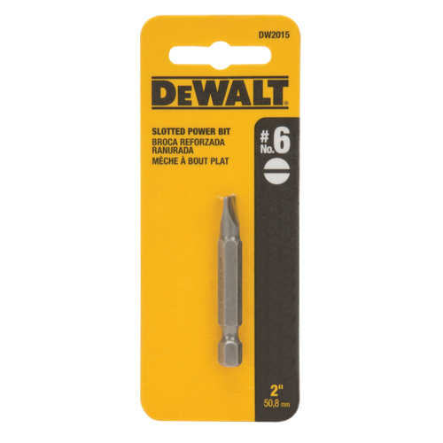 Screwdriver Bit, Slot, #6 Tip, 1/4" Drive Size, 2" Length Pronet Distribution